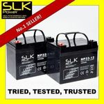 2 x 12v 12 24 33 36 40 50 55 75AH AGM MOBILITY SCOOTER WHEELCHAIR BATTERIES