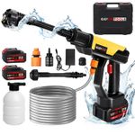2 Battery Portable Cordless Car High Pressure Washer Jet Water Wash Cleaner Gun