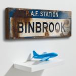 RAF Station Binbrook Sign Royal Air Force Base Retro Style Station Wall Plaque