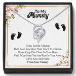 To My Mummy Baby Silver Necklace Pregnancy Mum To Be Christmas Gift