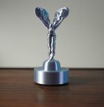 Spirit Of Ecstasy Rolls Royce Style Statue Silver Chrome Model 12cm Tall