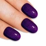 Purple Glitter Oval Press On Nails Medium 24 False Nails Glue Not Included UK