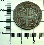 X477:  1773 George III Copper Halfpenny: Virginia: Early American non UK reverse