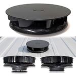 Wind Driven BLACK Van Roof Vent Spinning Fan Low Profile Rotary Dog Horse Air