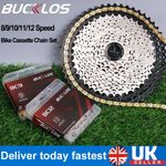 8/9/10/11/12 Speed Cassette 11-52T MTB Road E-Bike Links Chain for Shimano/KMC