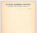 GB ASTRONOMY STATIONERY *British Astronomical Assoc* Cards{2} SCIENCE 1910s CB34