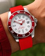 CWC England St George Automatic Diver Watch NH35 Red White Sports Watch ⭐