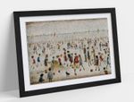 AT THE SEASIDE, L.S. LOWRY -FRAMED WALL ART POSTER PRINT 4 SIZES