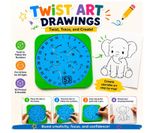 Twist Art Drawings, 3D Printed Character Stencil,Numbered Line Graffiti Template