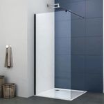 Walk In Shower Screen Black or Enclosure Flipper Wet Room 8mm Easy Clean Glass