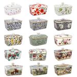 Leonardo Collection China Butter Dish &Lid William Morris Designs & Hand Painted