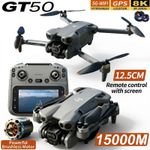 RC GT50 PRO Dual Camera 8K GPS HD Quadcopter Self-Stabilizing Foldable Drone