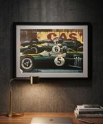 Graham Hill Jim Clark Jackie Stewart A3 print painting by Greg Tillett poster F1