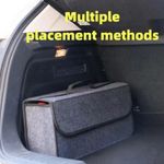 Grey Car Boot Organiser Felt Storage Box Non-Slip Foldable Trunk Bag UK Stock