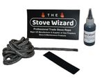 Stove Rope Heat Resistant Door Seal Black Log Wood Burner Free 100MM End Tape