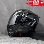 Full Face Flip Up Motorcycle Helmet Modular Integrated Motorbike Dual Visor DOT