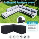 Heavy Duty Outdoor Furniture Cover Rattan Corner Sofa L Shape Waterproof Garden