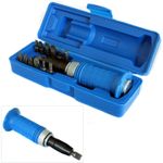 Impact Driver Bolster Screwdriver Kit 1/2" Dr + 13 Philips Flat Hex  Bits & Case