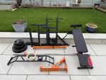 Gym Set Bench, Barbell, 80KGWeights, Pull Up Bar MiraFit | Excellent Condition