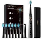 Electric Toothbrush HAUSPRO HT5 Sonic Black 8 Heads 5 Modes Travel Case USB Oral