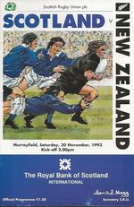 Scotland v New Zealand Autumn International 20th November 1993