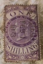 GB QV FISCAL Stamp 1873 COMMON LAW COURT VGC
