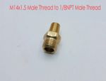 M14x1.5 to 1/8"x27 NPT Hydraulic Adapter Hex Nipple Fuel Fitting Connector Union