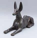 RARE ANCIENT EGYPTIAN ANTIQUE Black Statue for God Anubis Jackal Pharaonic BC