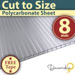 Britshield 8mm Clear Polycarbonate Greenhouse Roofing Sheet - UV Protection