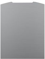 354) Curved Splashback Stainless Steel 90x75cm