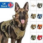 rabbitgoo Military Tactical Dog Harness with Handle No-pull Metal Dog Vest