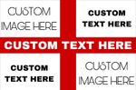 CUSTOM ENGLAND FOOTBALL FLAG BANNER. 5FT X 3FT. FREE DELIVERY. 4 EYELETS