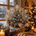 Christmas Pearl Diamond Art Hanging Ornament Kit, Paintings Wall Decor Gift