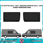Mercedes Sprinter 2006-2025 MWB/LWB/XLWB FIXED Windows - PAIR