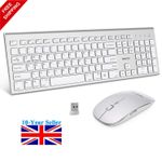 Full-Size Dual System Switching Double Ergonomic USB Wireless Keyboard and Mouse