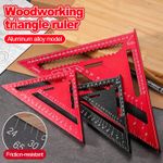 Aluminum Alloy Woodworking Triangle Ruler Angle Gauge Marking Metric Imperial