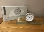 Acctim “Milton” Mantel/Table Clock, Glass/Chrome - NEW RRP £60.00