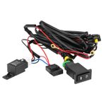 12V Universal Car LED Fog Light Wiring Harness Kit w/ Relay Fuse On Off Switch