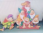 RETRO - DISNEY - STORE/ CINEMA  PROMOTIONAL  DISPLAY STAND -  SNOW WHITE 7 DWARF