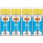 Hycote Colour Spray Paint Aerosol  Ford Signal Yellow 150ml Fast Drying x4