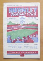 BURNLEY v MANCHESTER UNITED 1952/1953 *VG Condition Football Programme*