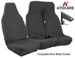 Fits Vauxhall Movano Waterproof Heavy Duty Van Seat Covers Black 2 1 + Arm Cover