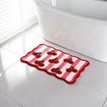 Summer Fruits Striped Cherry Bath Mat A Supersoft Bathroom Mat - 50 x 80cm