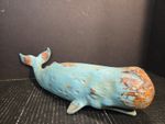 Sperm Whale Figurine Sculpture 18" Don Mechanic Enterprises Teal Pre-owned 