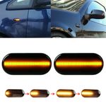 2x For VW Bora Golf Transporter T5 Caddy Black Side Indicator LED Repeater Light