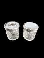 1912 Sterling Silver & Cut Glass Dressing Table Jar Set – J&R Griffin – Chester 