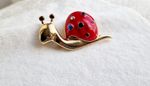 Weekend Max Mara Gold Toned Cute Snail Brooch Pin New