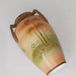 Art Deco 1930s Noritake Blue ‘M’ Mark Urn Vase  Tree in Meadow  13cm  excellent