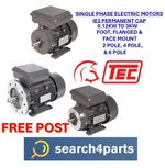 ELECTRIC MOTOR SINGLE PHASE 0.12KW -3KW PERMCAP FOOT FLANGE MOUNT TEC YOU CHOOSE