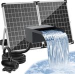 Solar Pond Waterfall Kit 55W, 304 Stainless Steel Spillway Box with Multi-Fil...